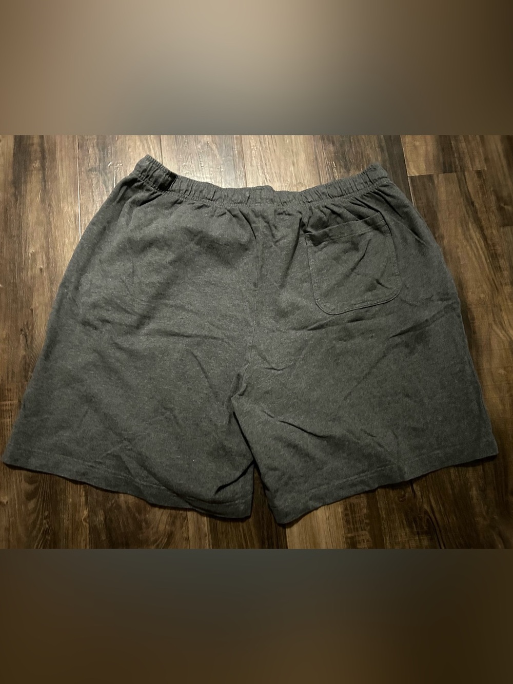 Nike Mens Heather Gray 3XL elastic cotton drawstring athletic Shorts, white Logo - Picture 2 of 4